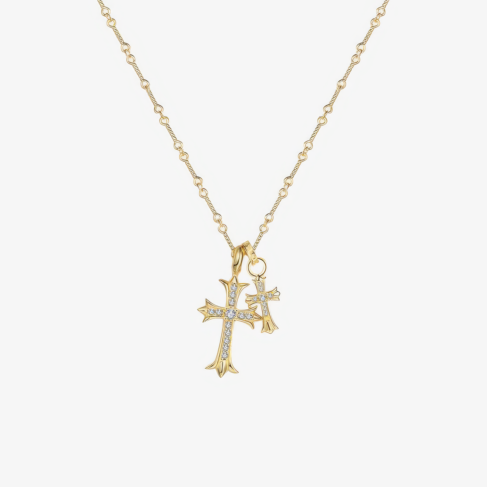 Double Cross Necklace