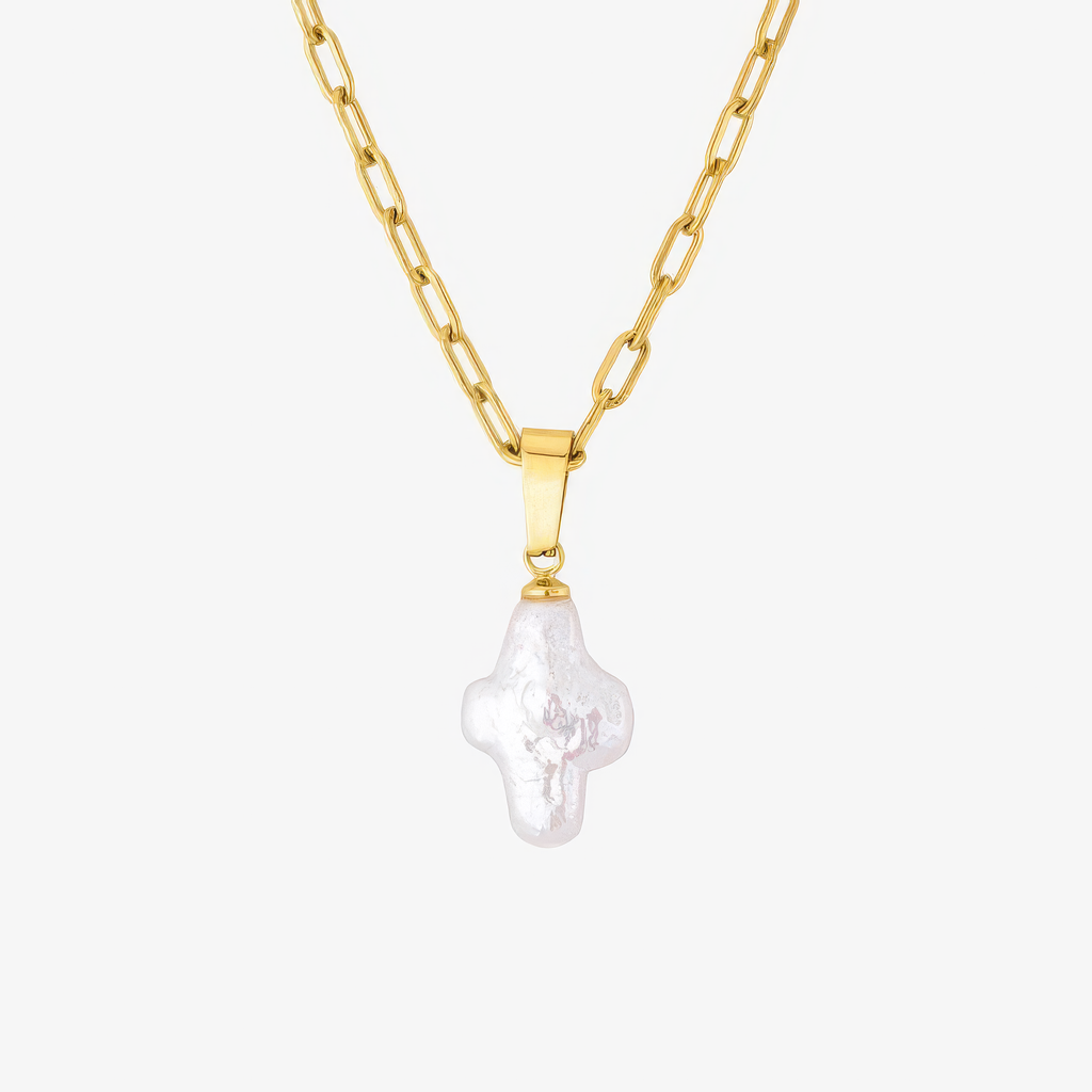 Pearl Cross Necklace