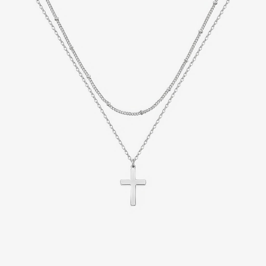 Layered Cross Necklace