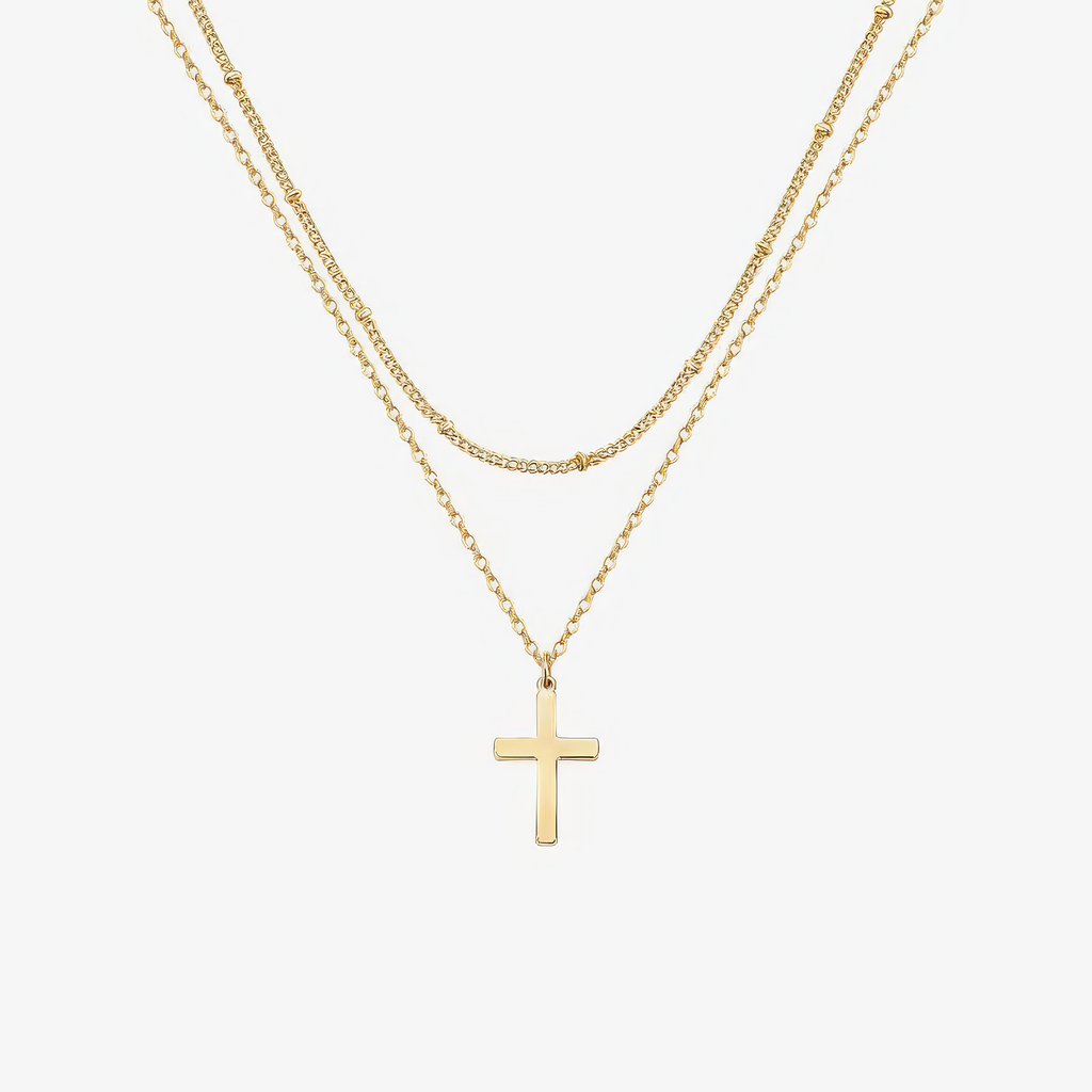 Layered Cross Necklace