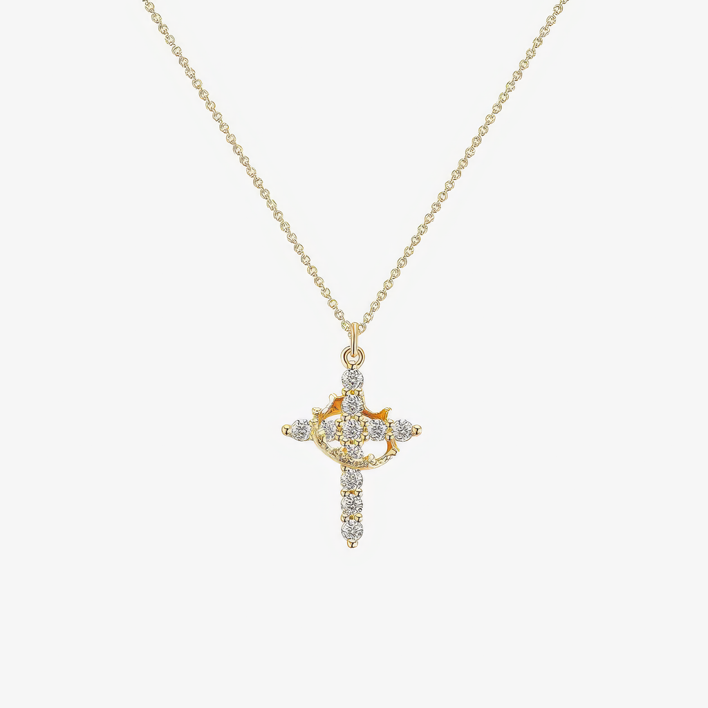 Crown Cross Necklace