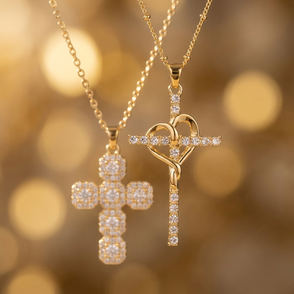 Wrapped Cross Necklace