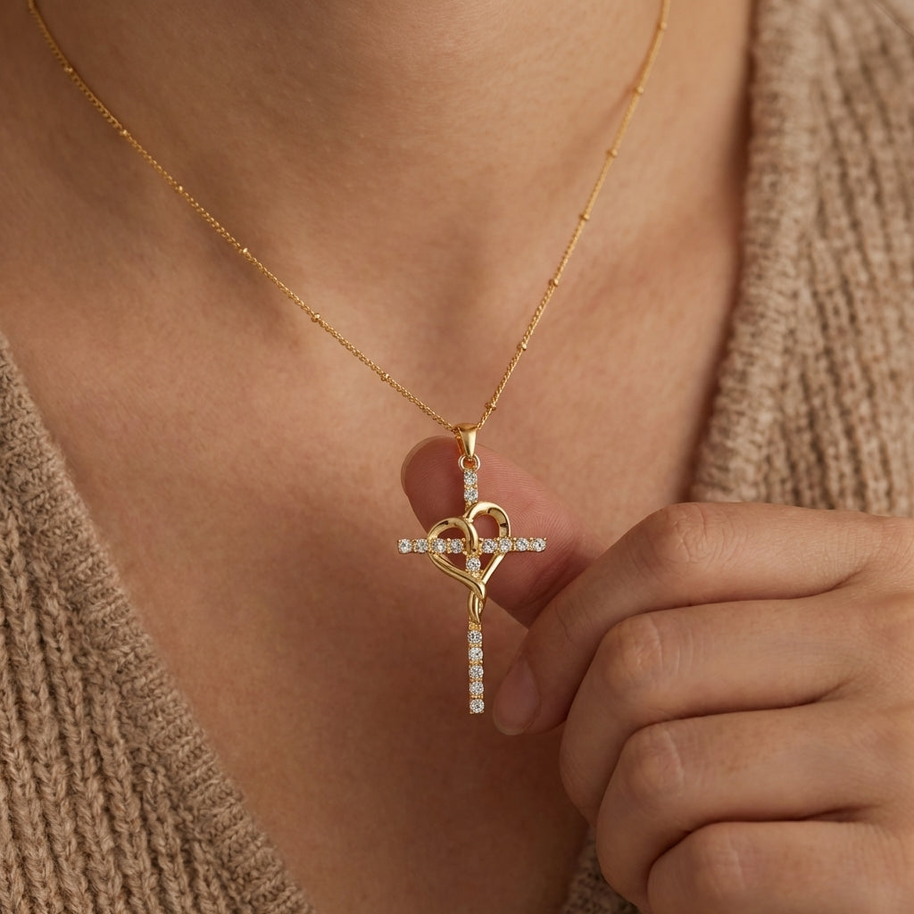 Wrapped Cross Necklace