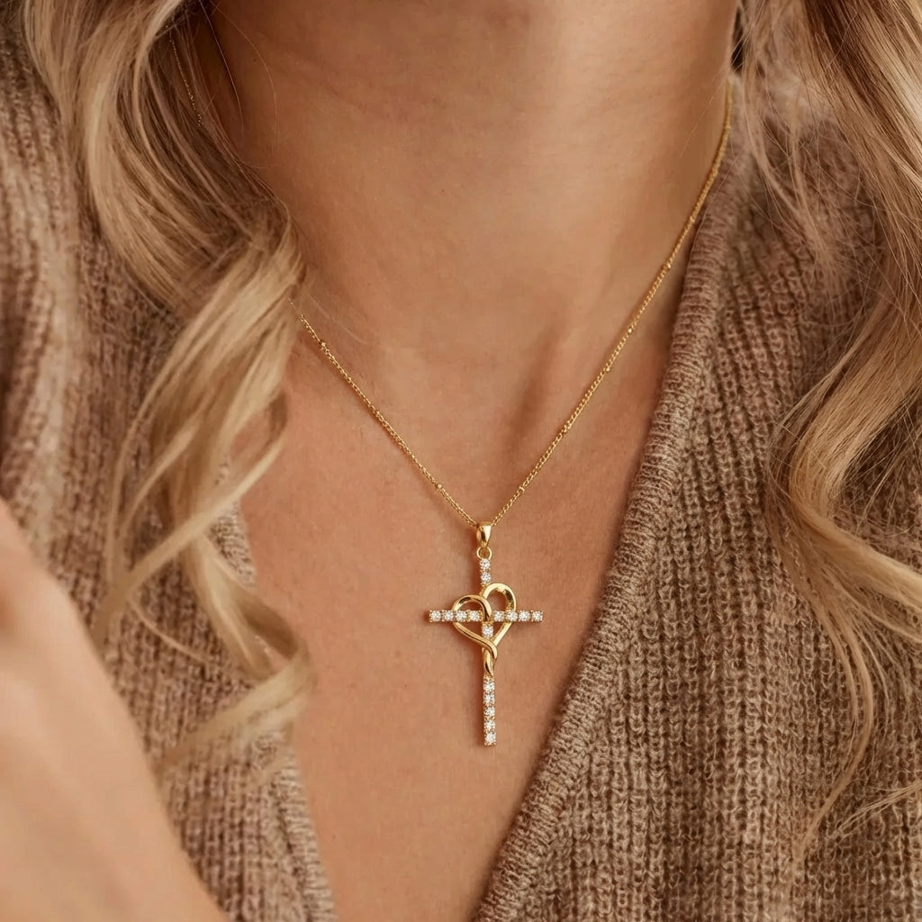 Wrapped Cross Necklace