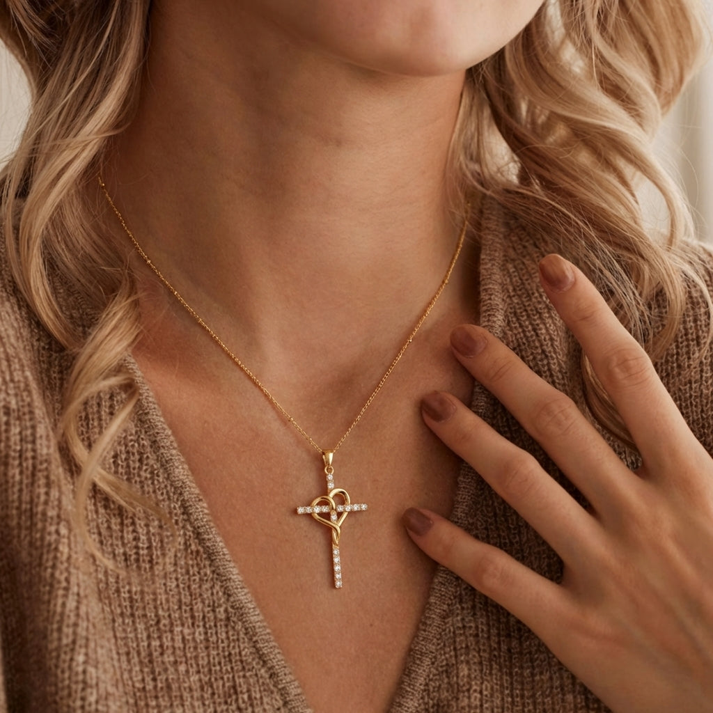 Wrapped Cross Necklace