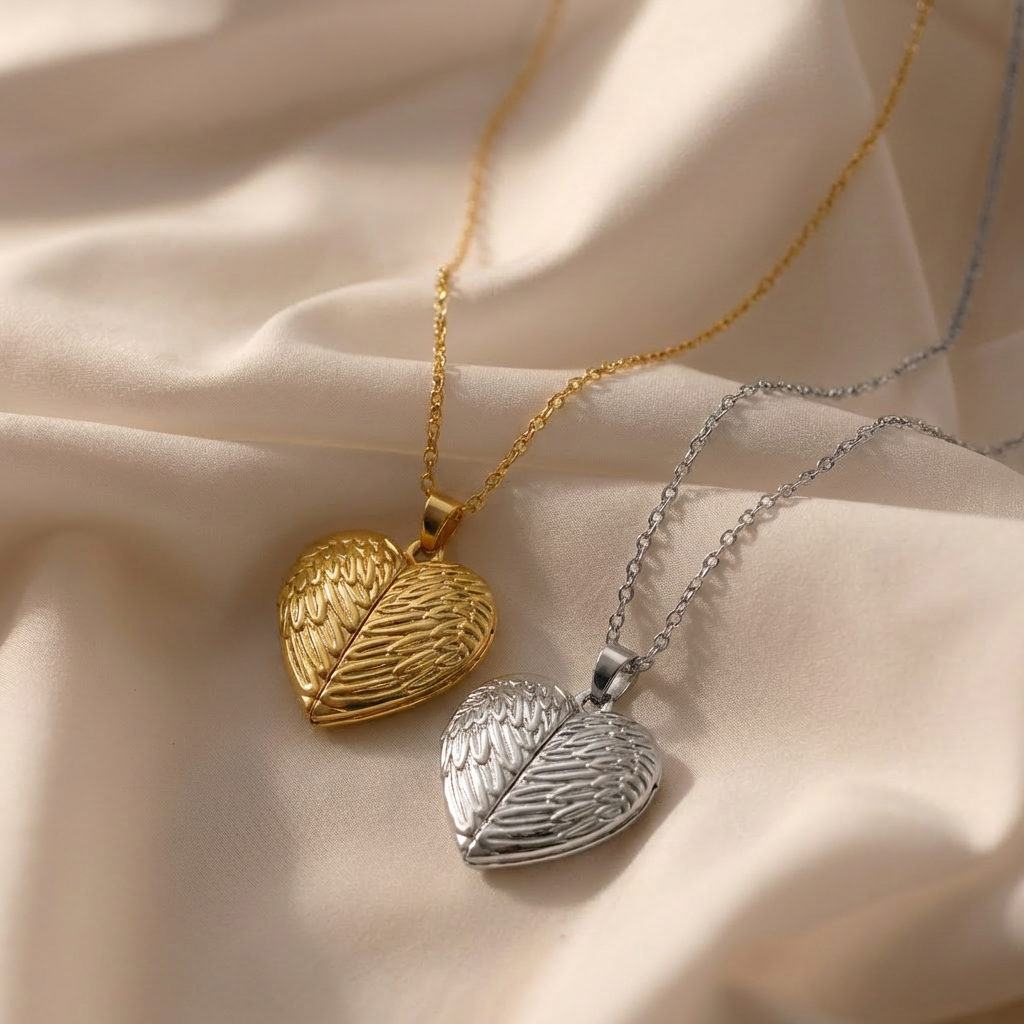 Angel Wings Locket Necklace