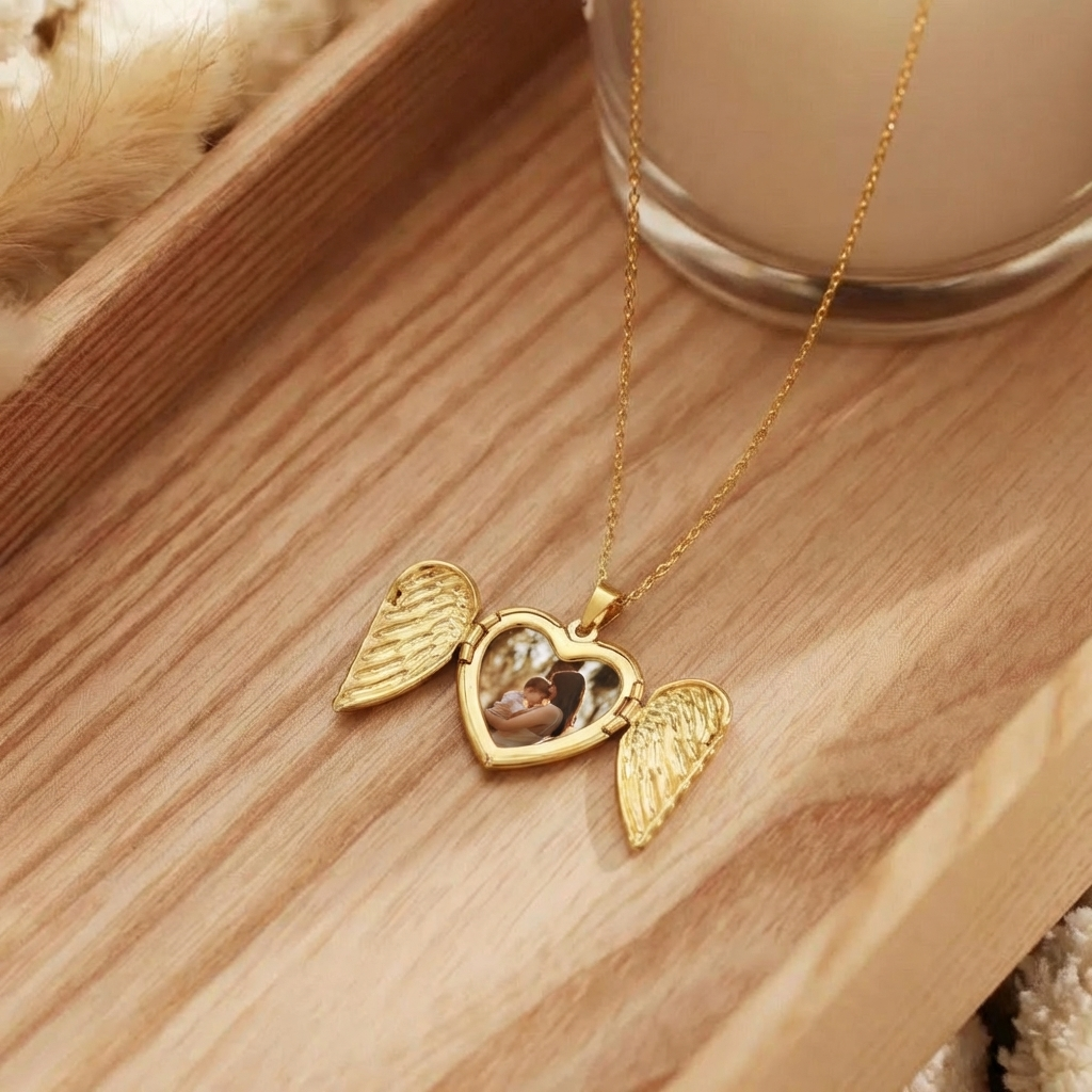 Angel Wings Locket Necklace
