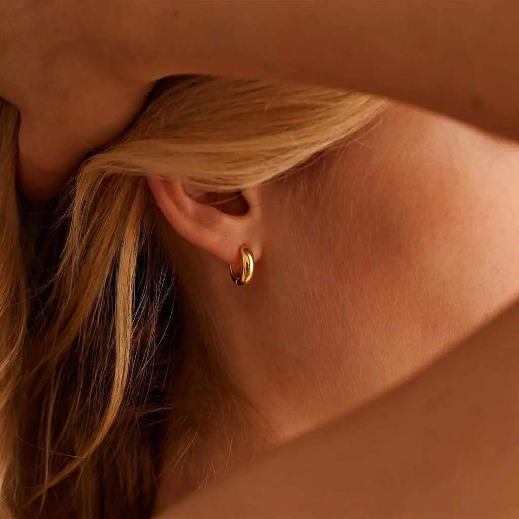 Dome Huggie Hoops
