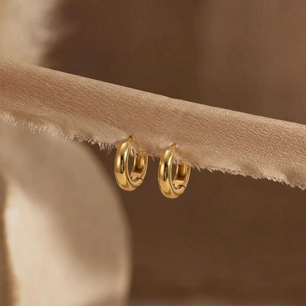 Dome Huggie Hoops
