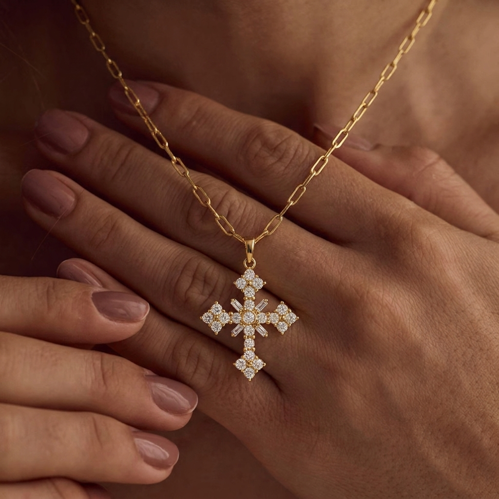 Saintly Cross Necklace