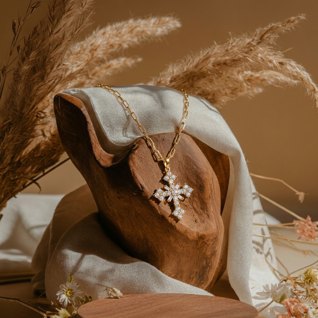 Saintly Cross Necklace