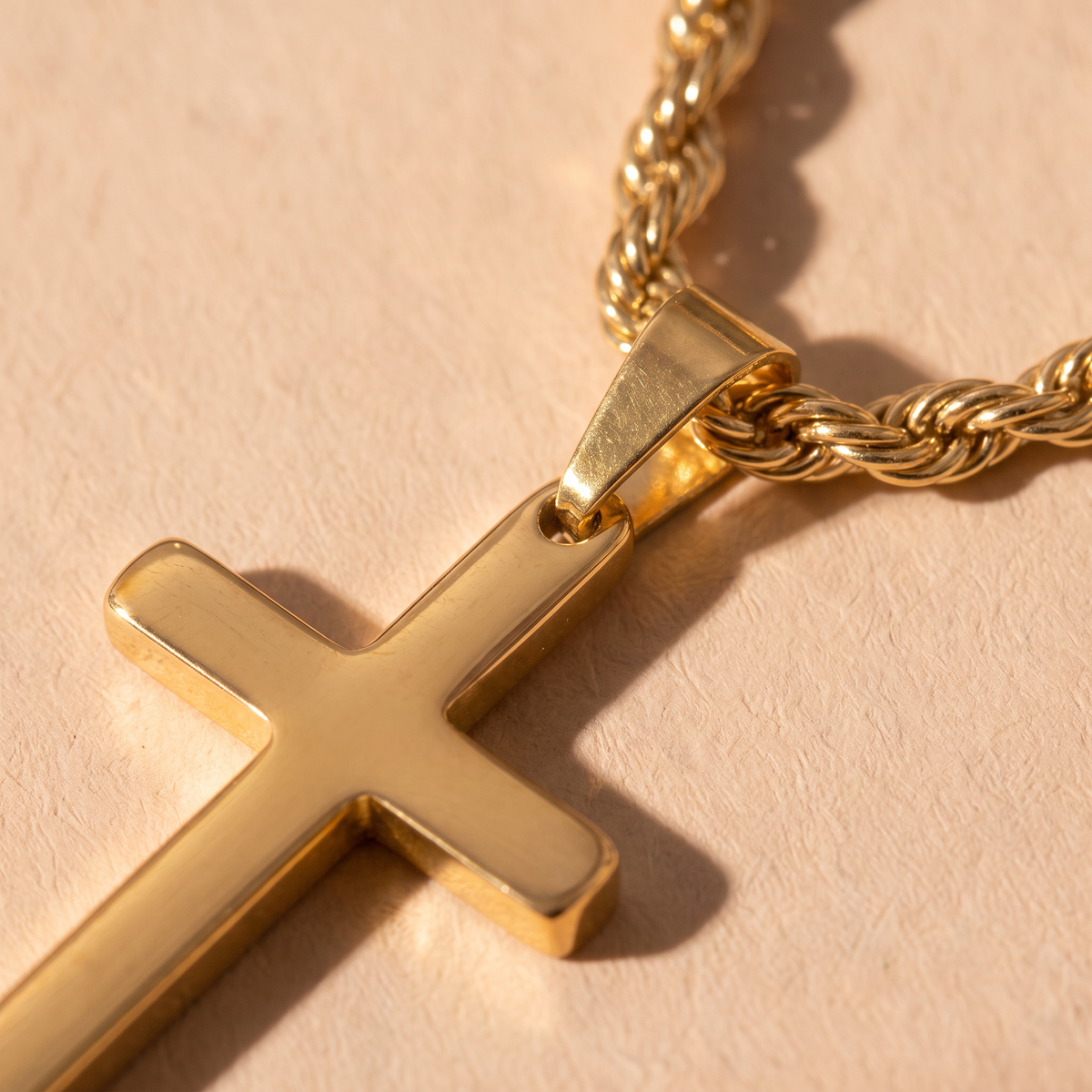 Cuban Layered Cross Necklace