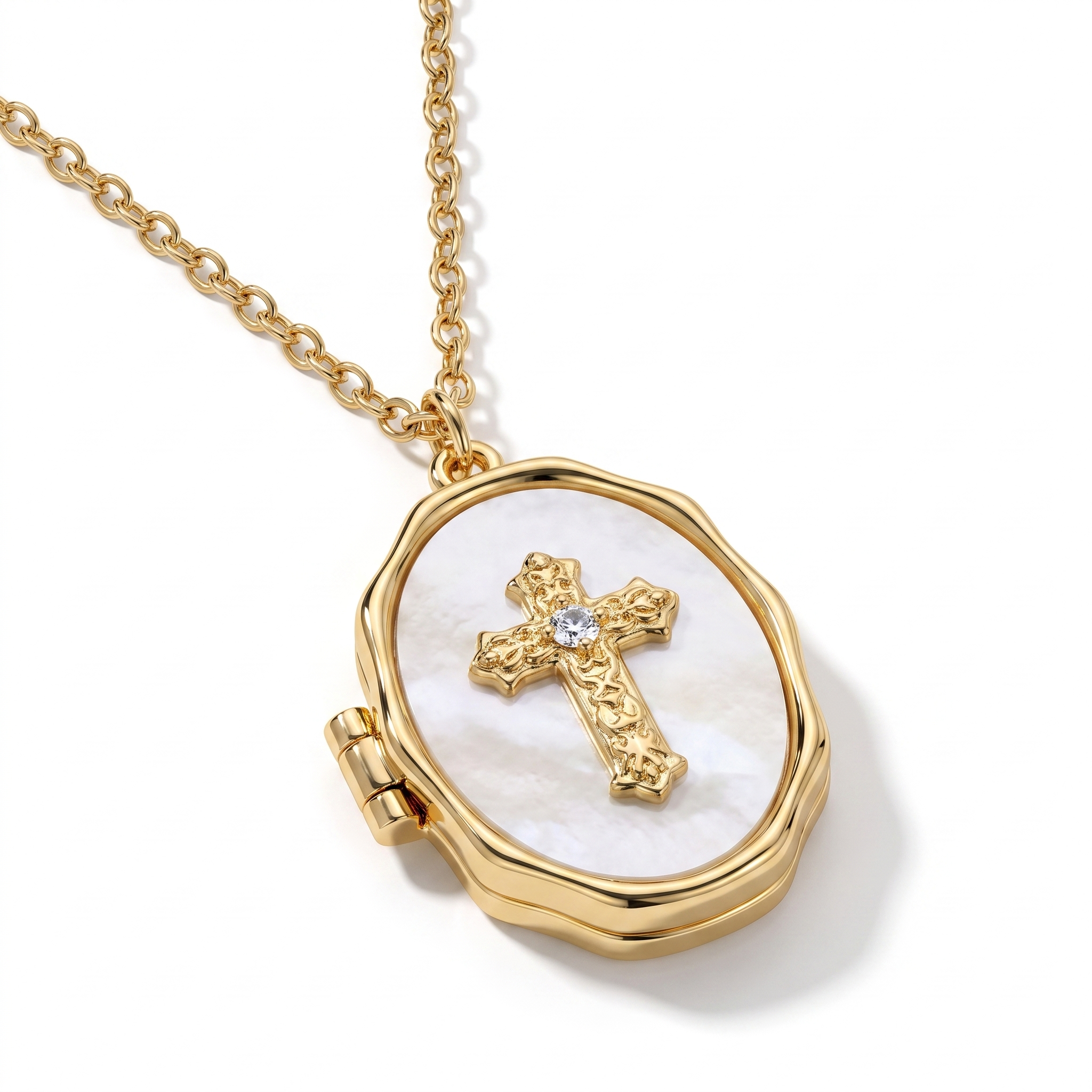 Cross Locket Necklace