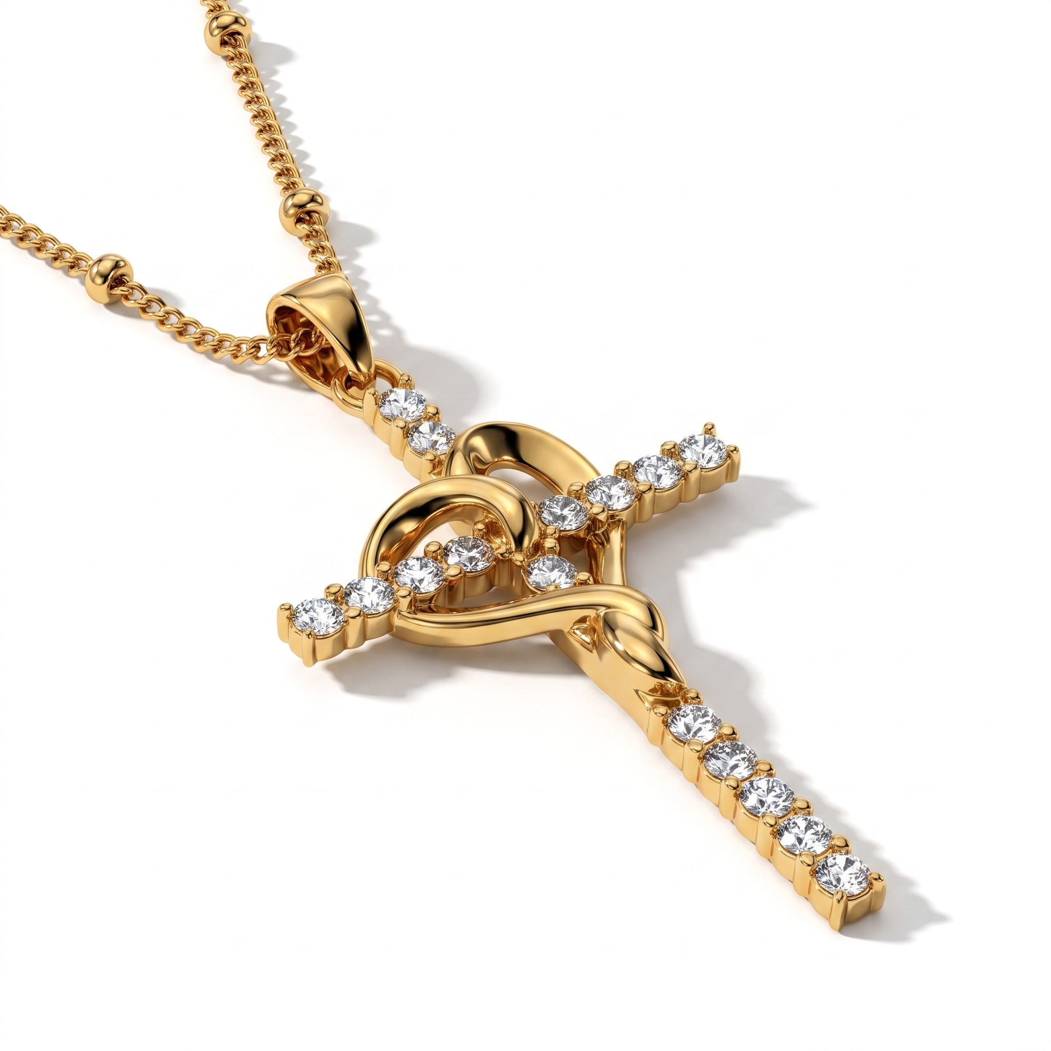 Wrapped Cross Necklace