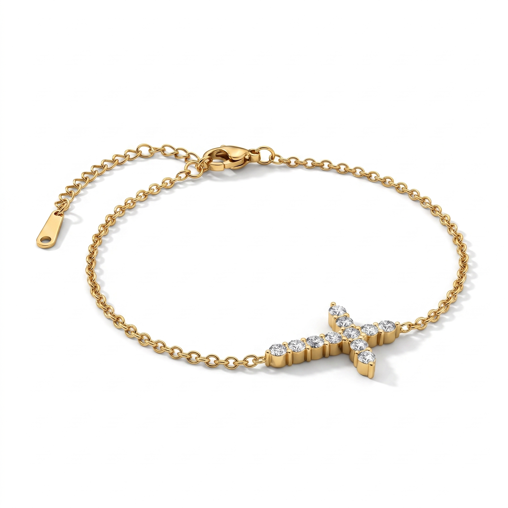 Crystal Cross Bracelet