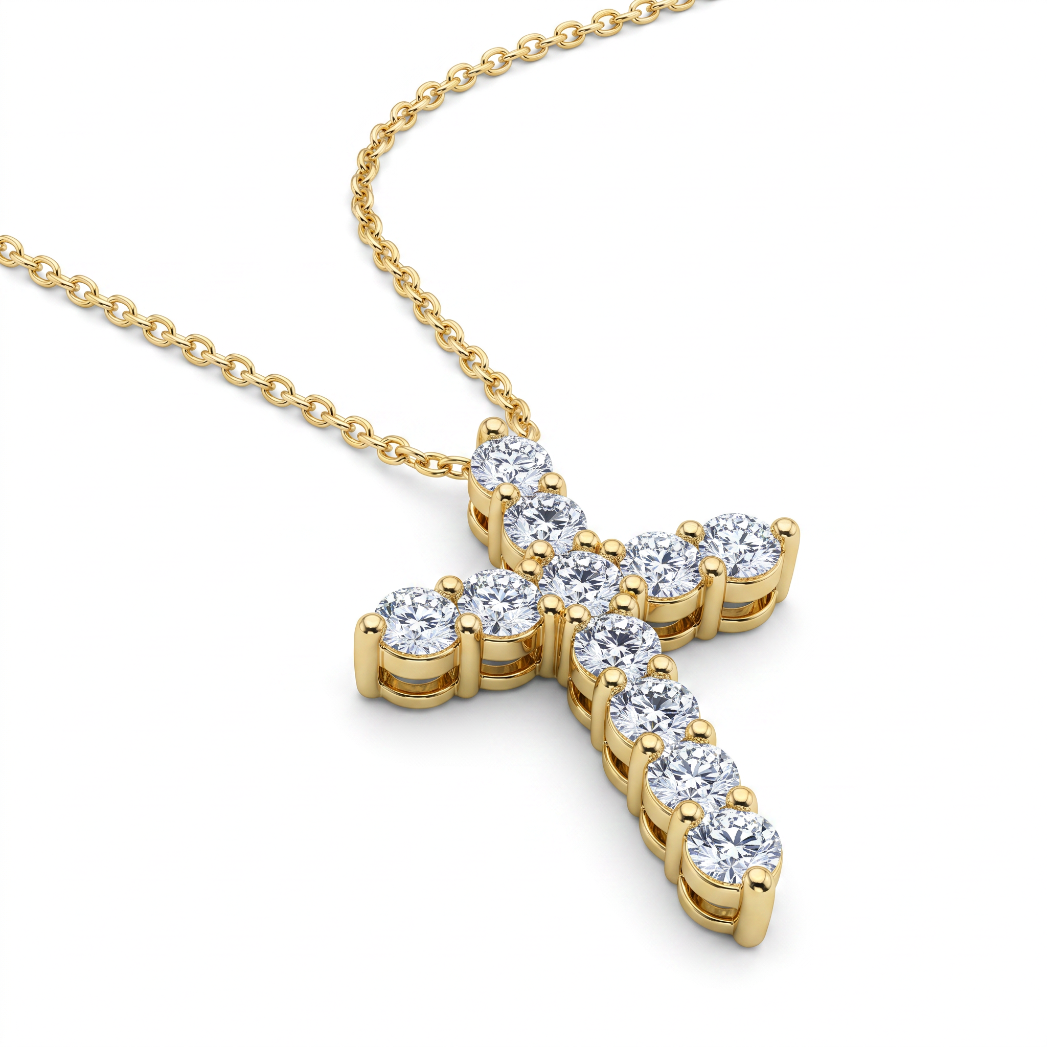 Moissanite Cross Necklace