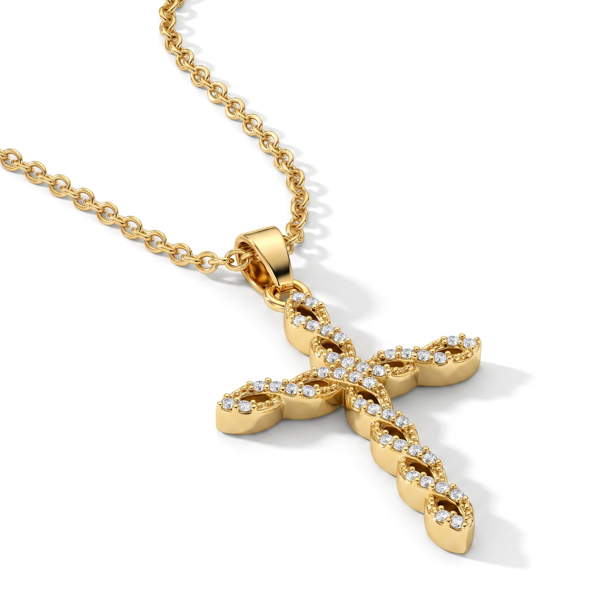 Twisted Cross Necklace