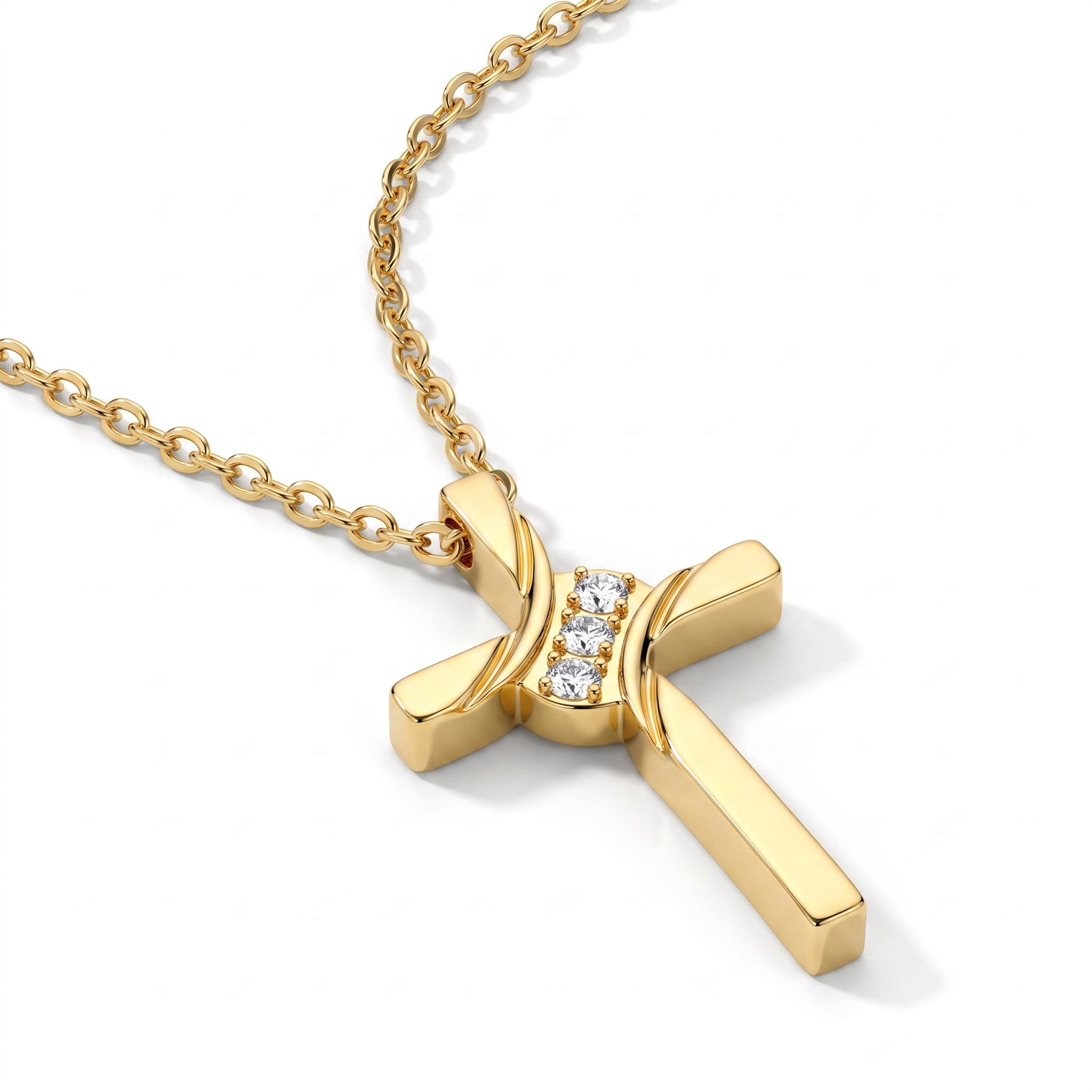 Eternity Cross Necklace