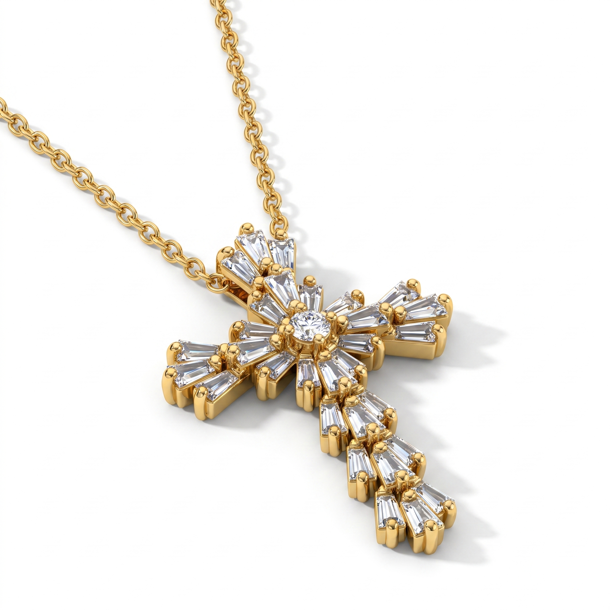 Radiant Cross Necklace