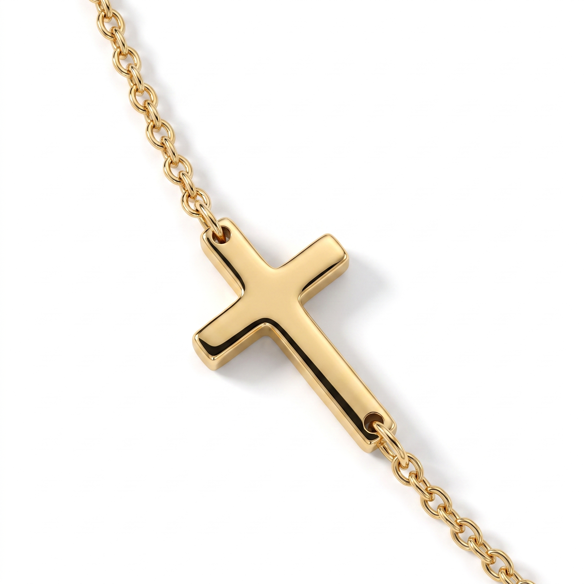 Inline Cross Necklace