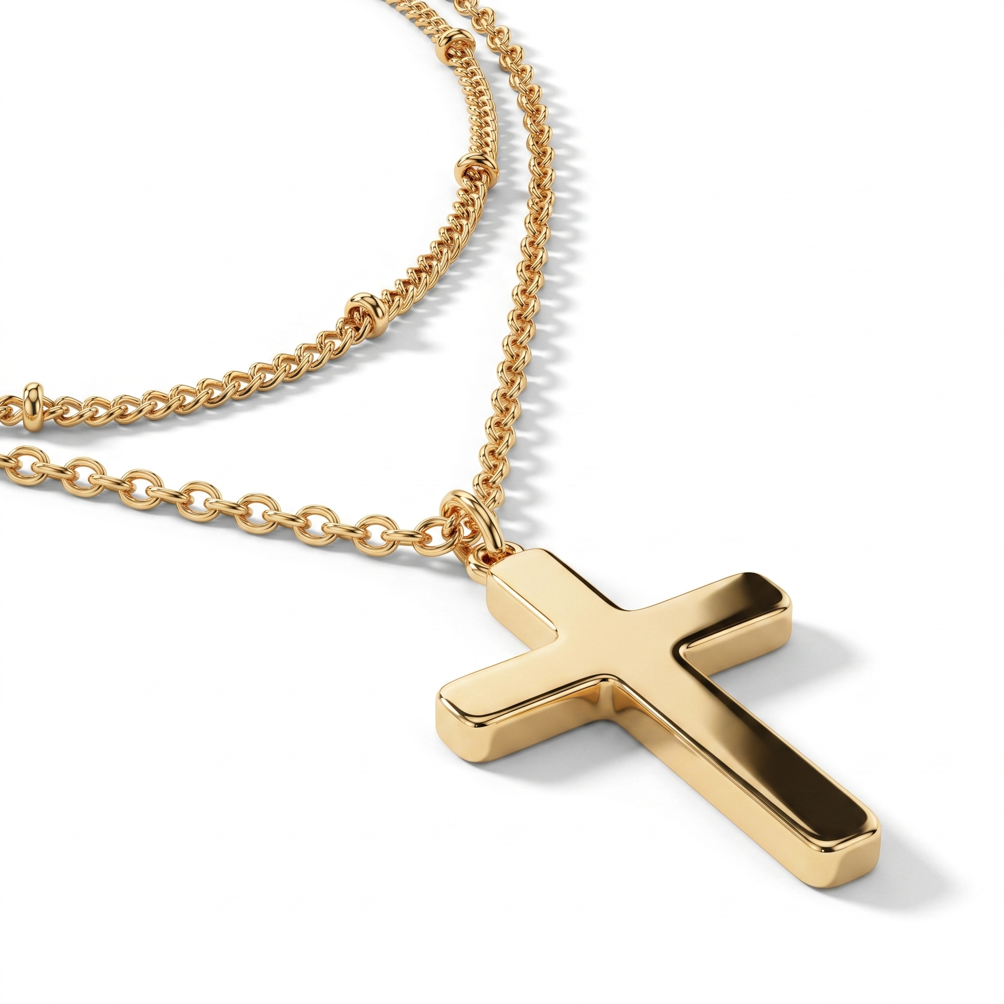 Layered Cross Necklace