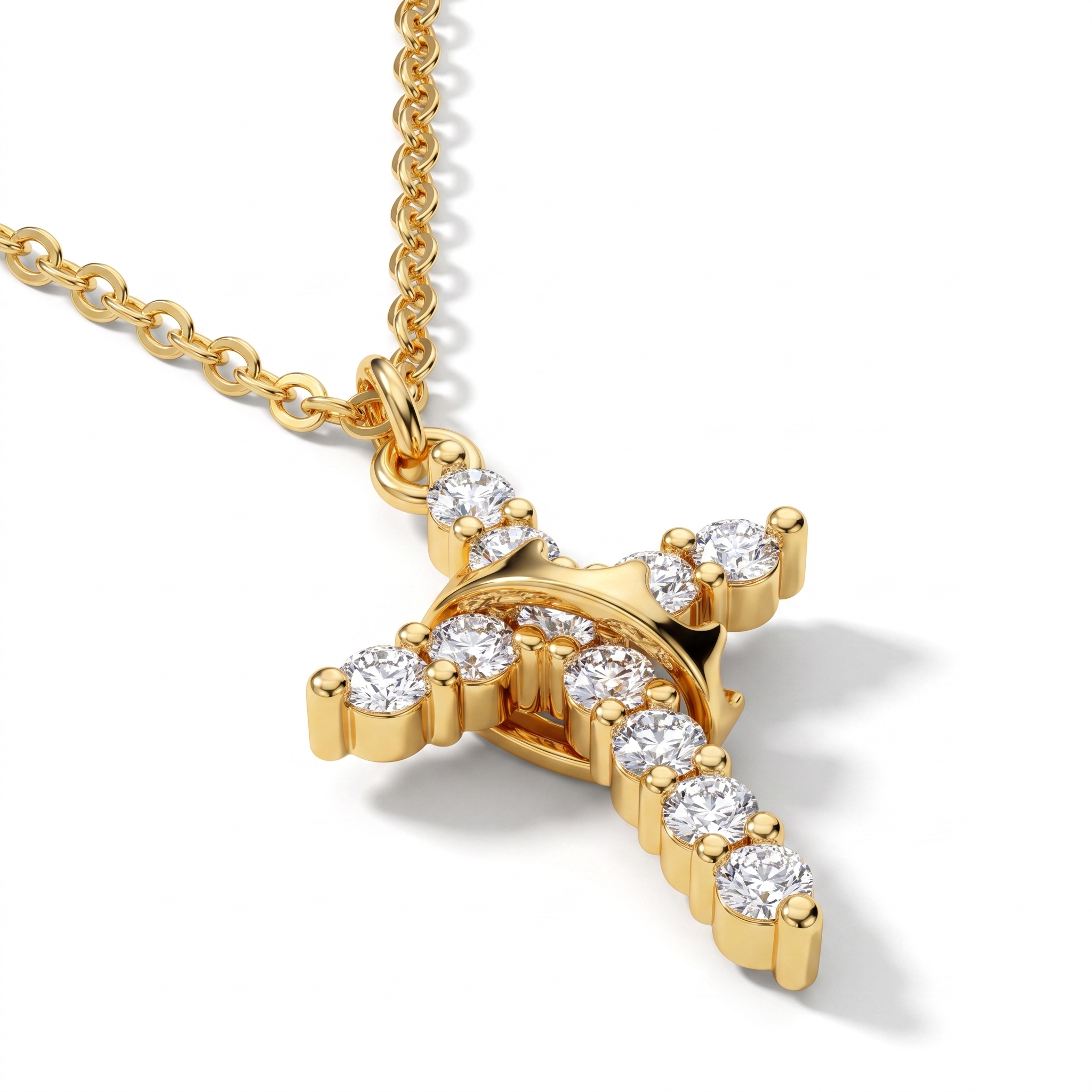 Crown Cross Necklace