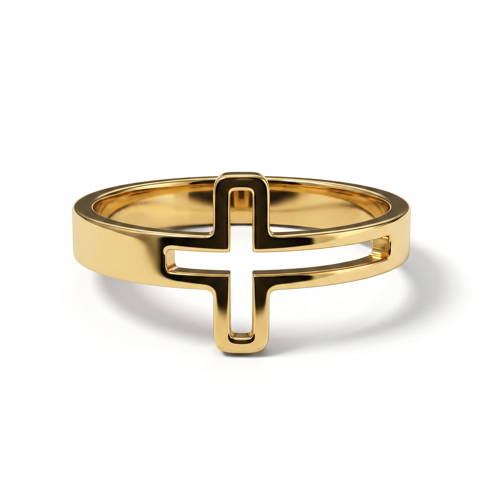 Hollow Cross Ring
