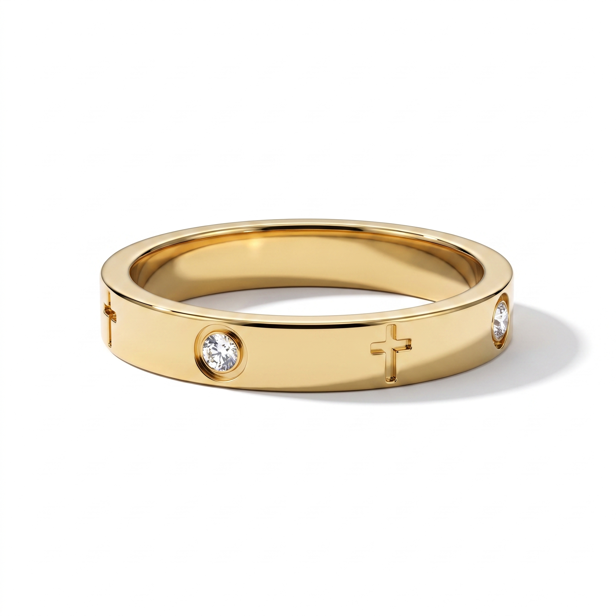Crystal Cross Ring
