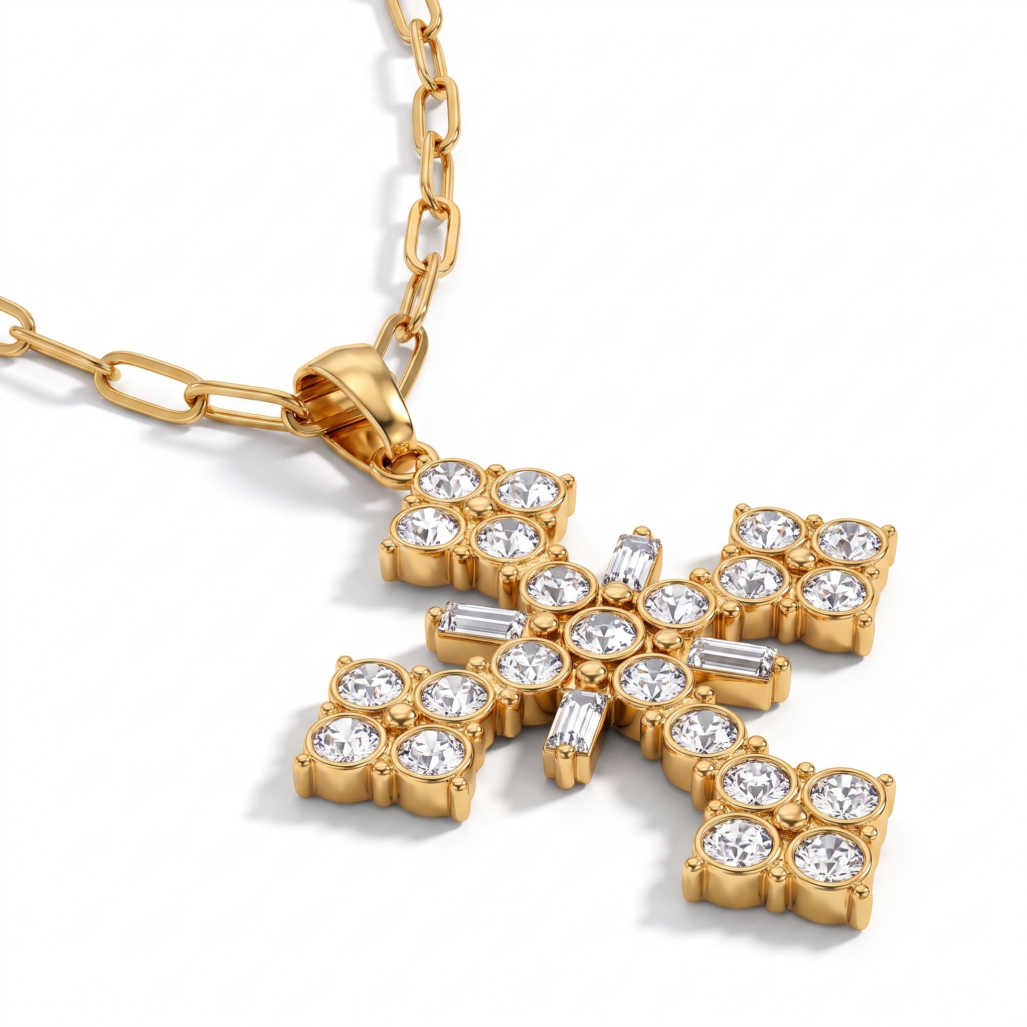 Saintly Cross Necklace
