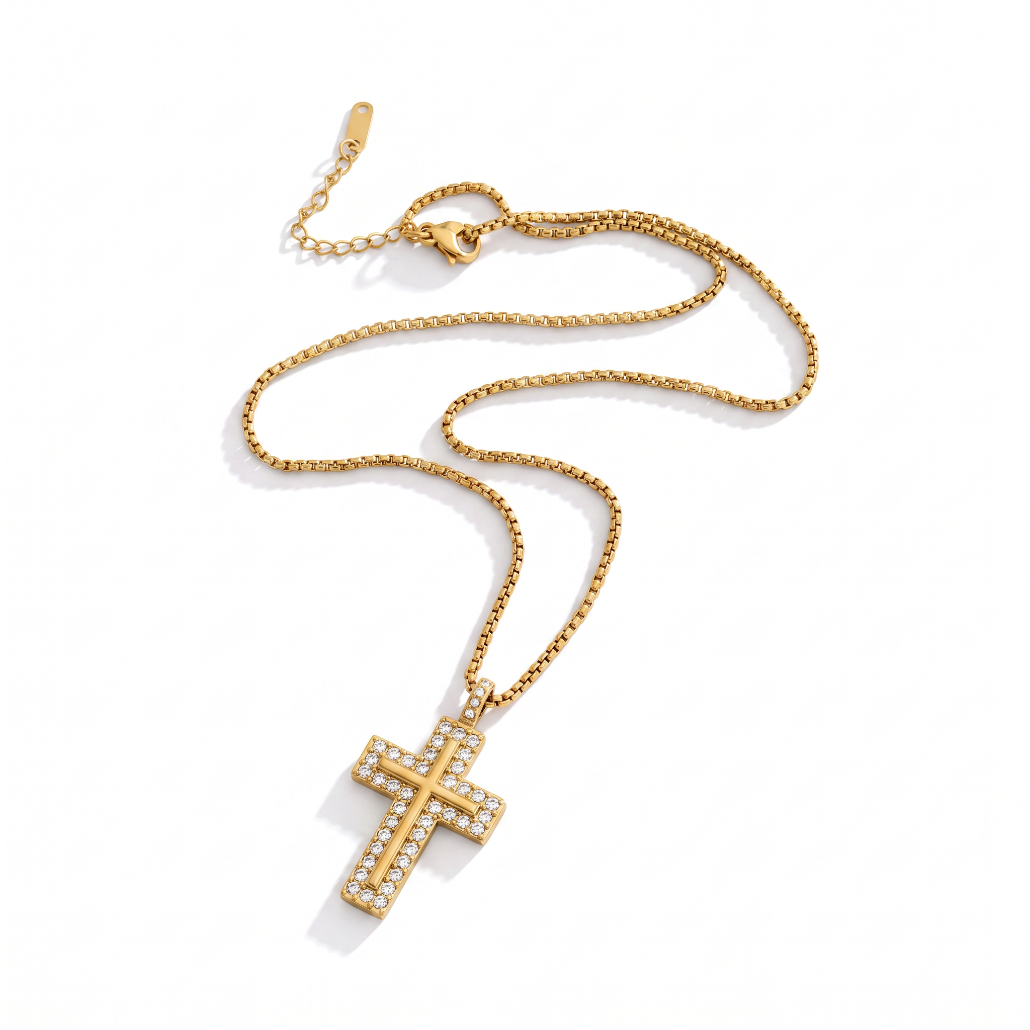 Pave Cross Necklace