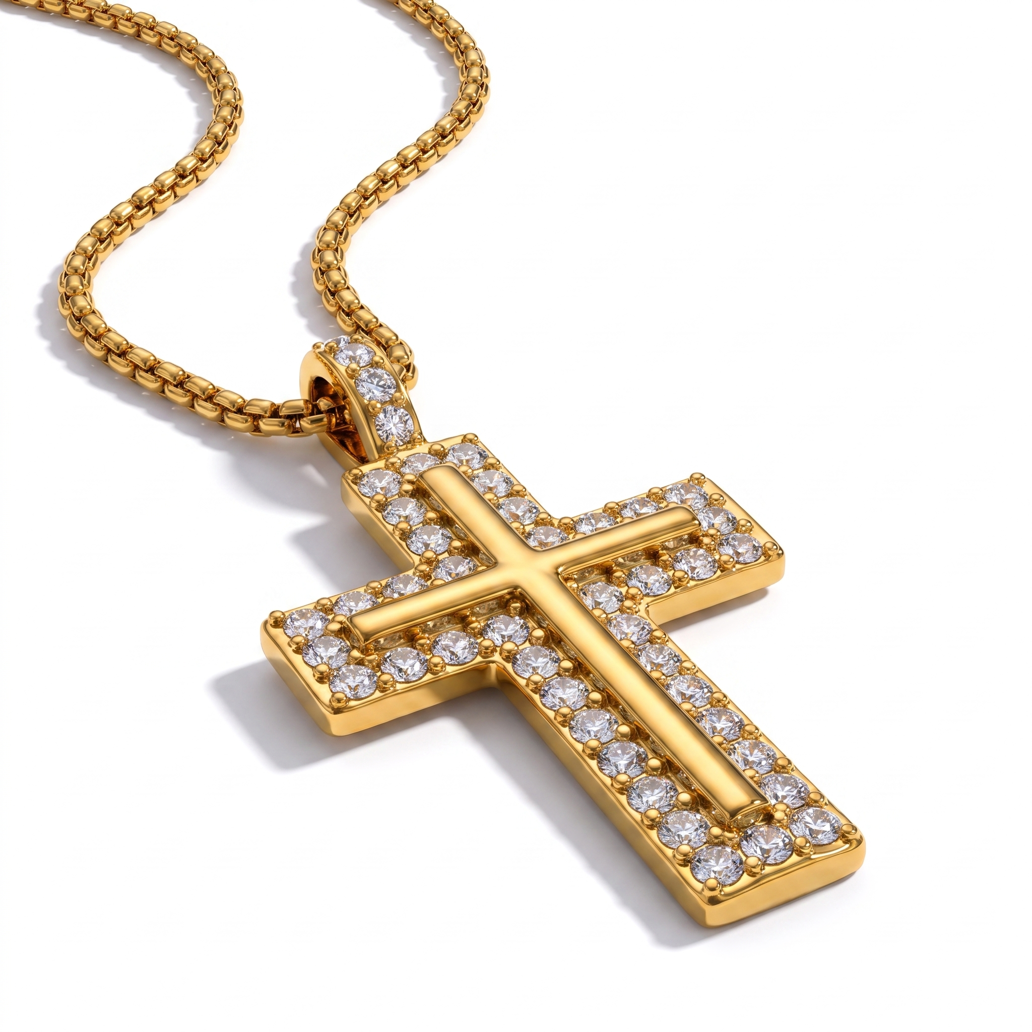 Pave Cross Necklace