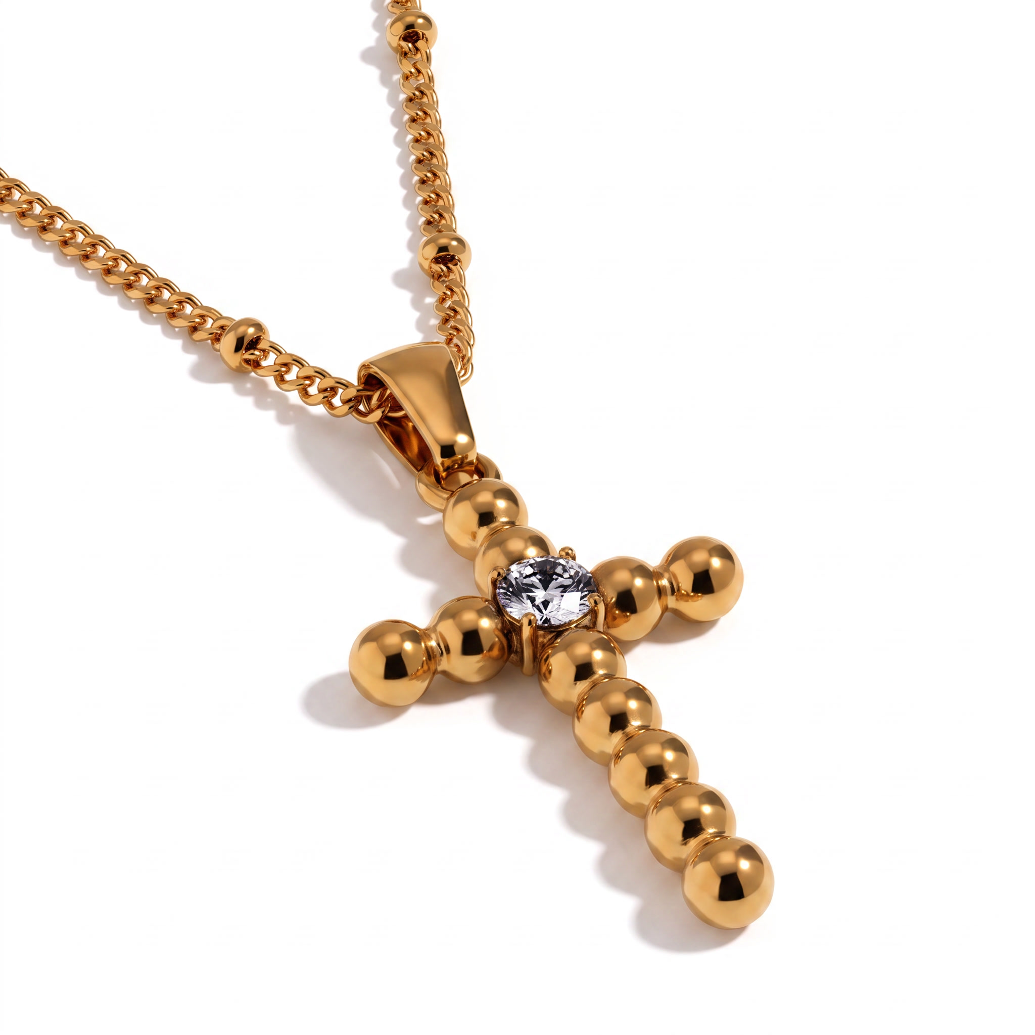 Bubble Cross Necklace