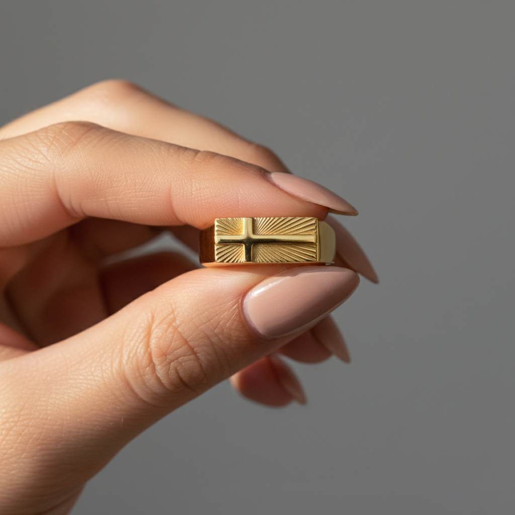 Cross Signet Ring