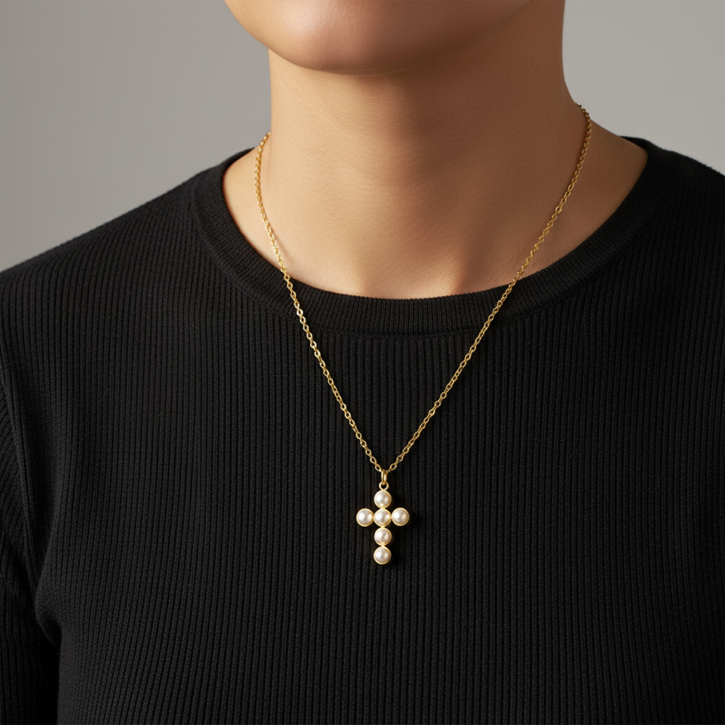 Opal Cross Necklace