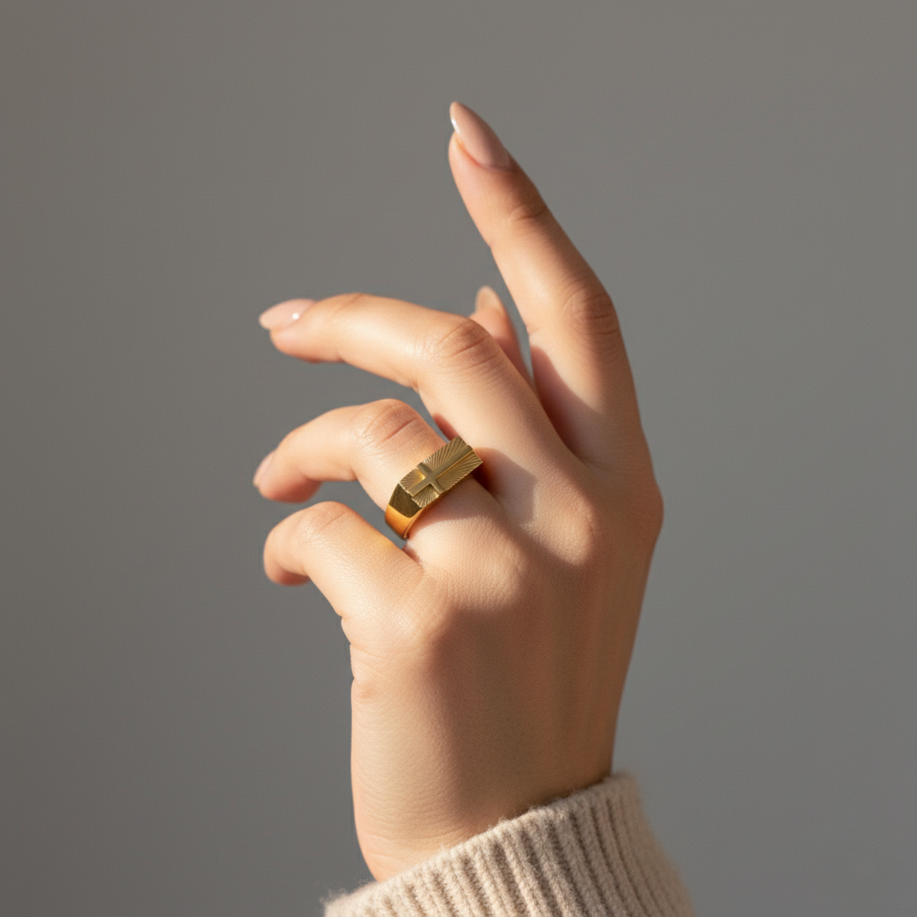 Cross Signet Ring
